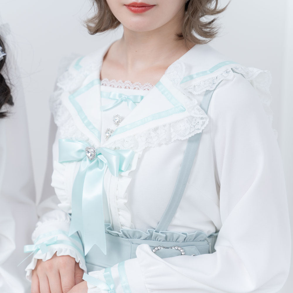 Dear My Love tailored sailor blouse