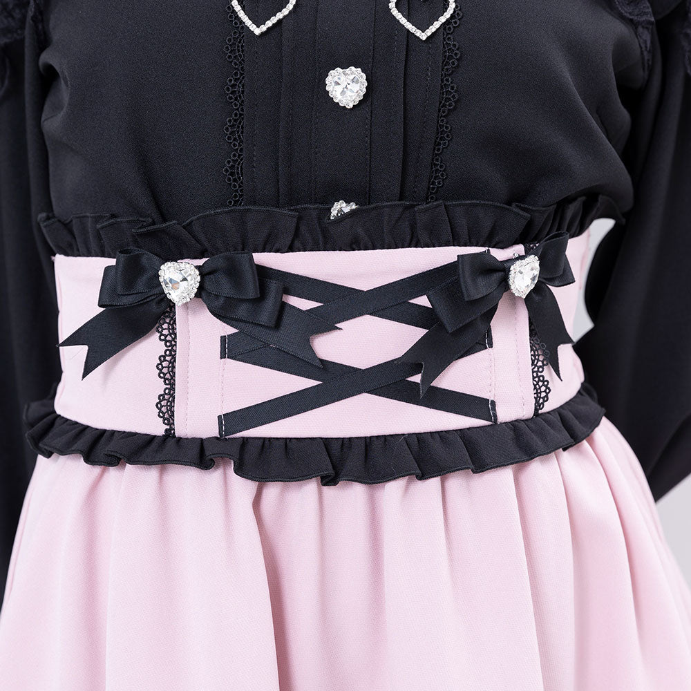 Dear My Love "Heart Bijou Ribbon Frill" skirt