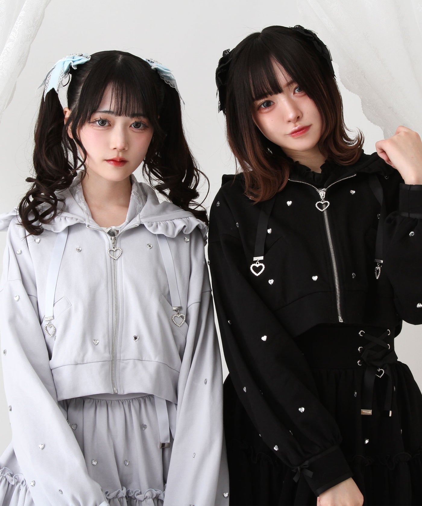 Dear My Love heart dot short hoodie