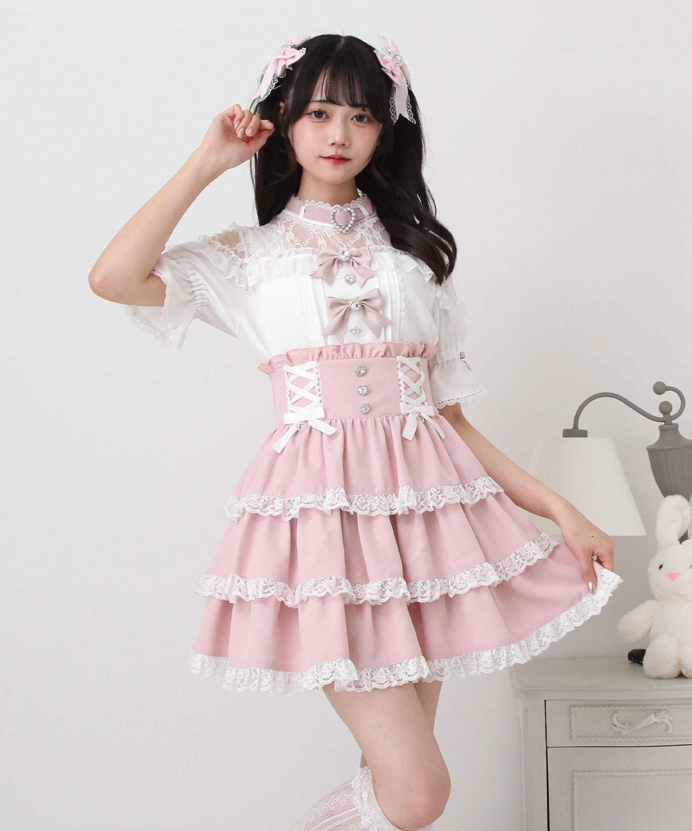 Dear My Love heart bijoux ribbon blouse