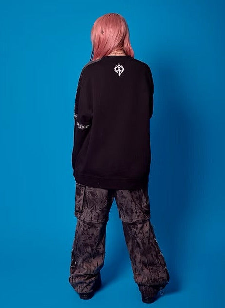 Psycho Nation x Rene collab "Gothic" black sweatshirt ~ LAST ONE!