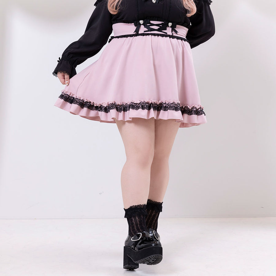 Dear My Love Whip "Heart Bijou Ribbon Frill" skirt