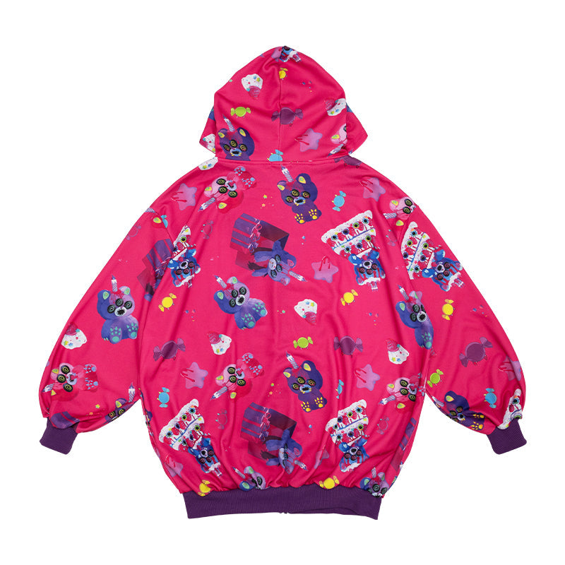 ACDC RAG Mad B-Day pink zip hoodie