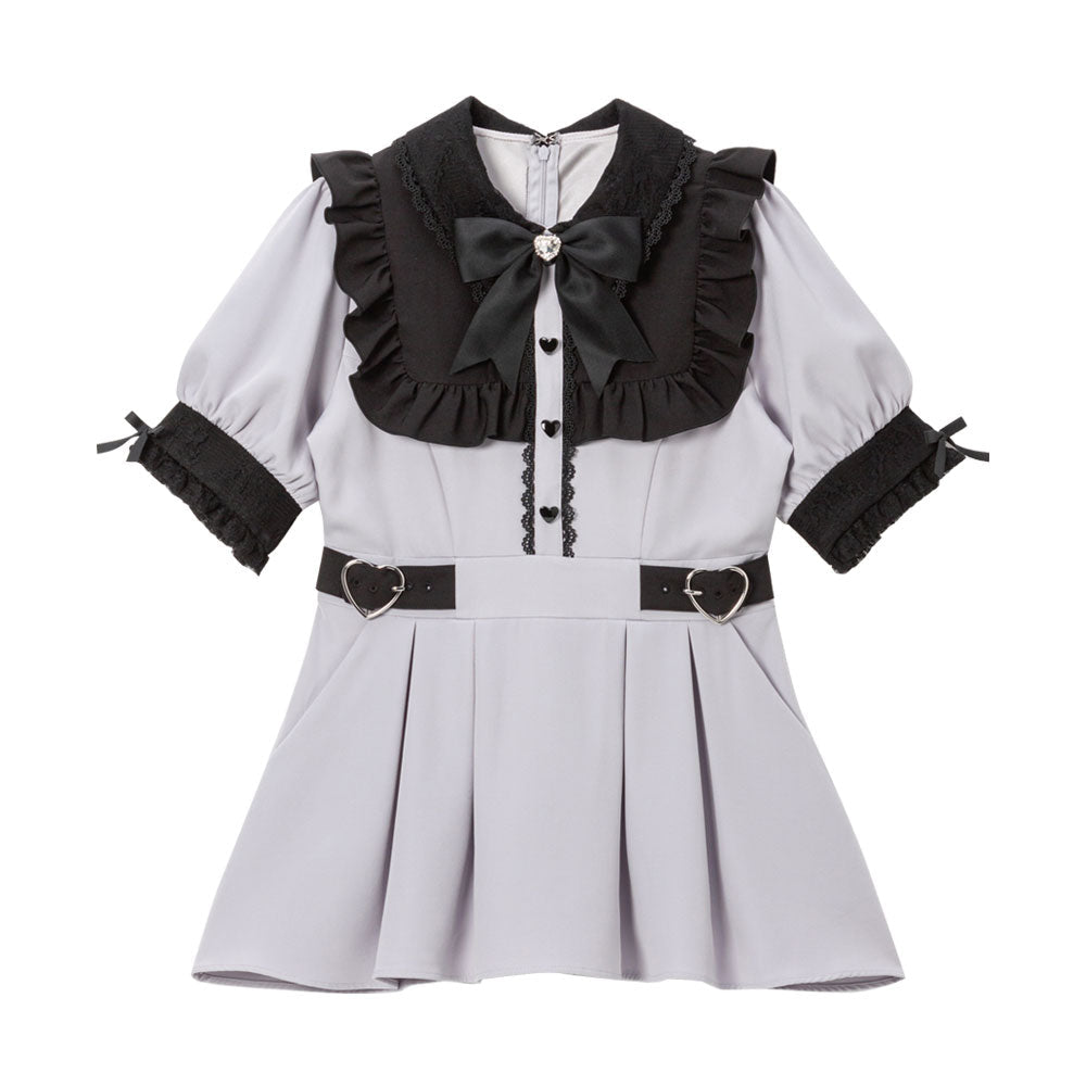 Dear My Love "Lace Layered Heart Buckle" dress