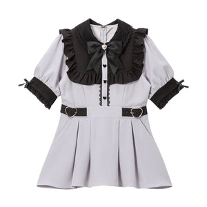 Dear My Love "Lace Layered Heart Buckle" dress