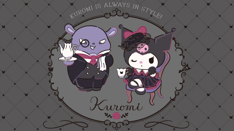 Sanrio Kuromi & Baku "Ojosama" brooch mascot set