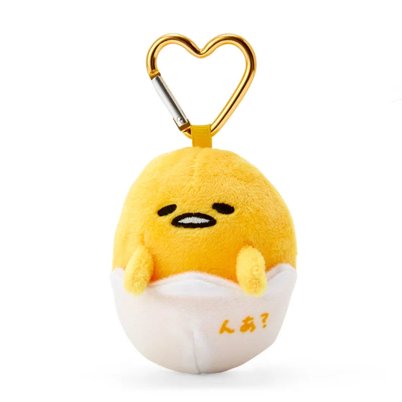 Sanrio Gudetama plushie mascot with heart clip