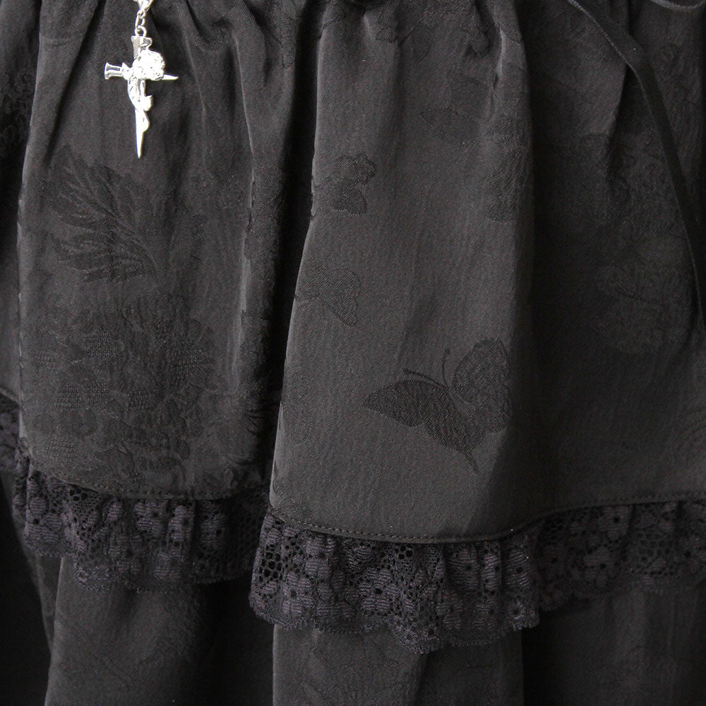 Dear My Love rose lace tiered skirt