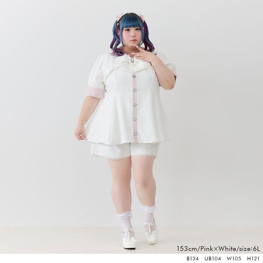 Dear My Love Whip "Bolero Layered Frill" tunic & shorts set