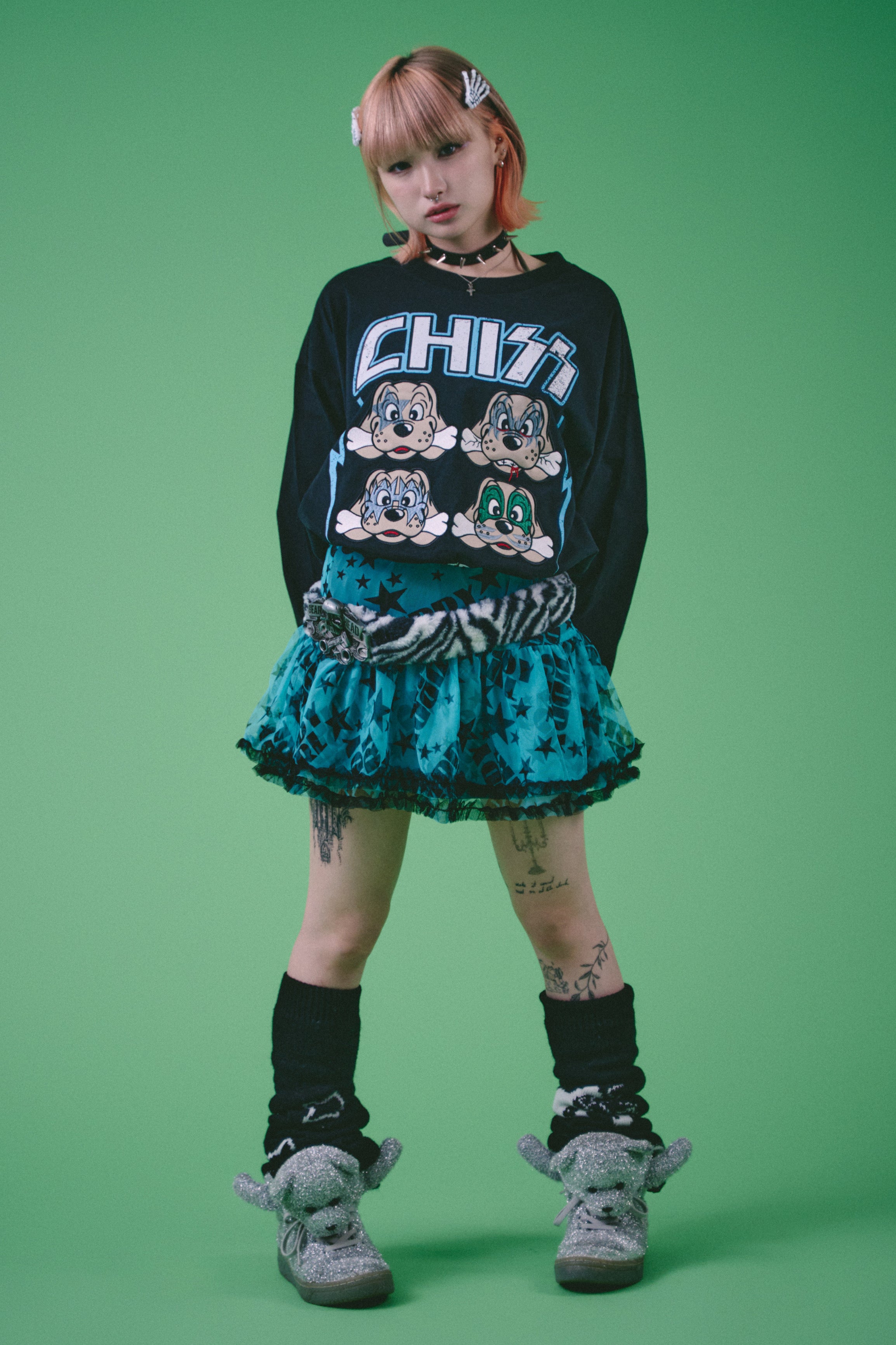 Galfy "CHISS" oversized black sweatshirt