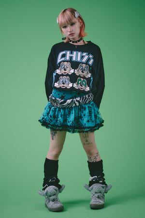 Galfy "CHISS" oversized black sweatshirt