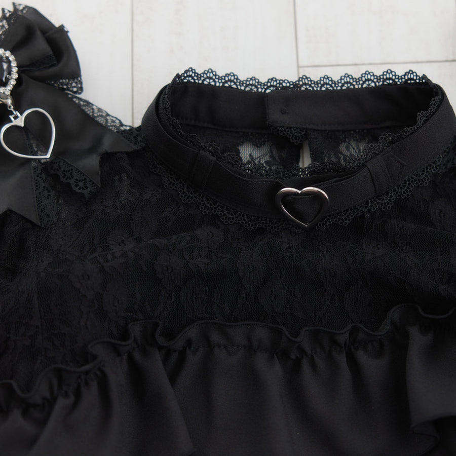 Dear My Love "Heart Choker Lace Frill" blouse