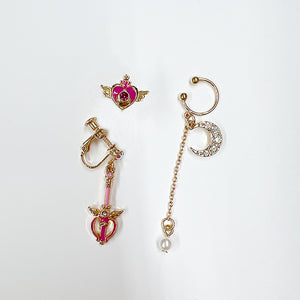 Sailor Moon Store earring & ear cuffs set