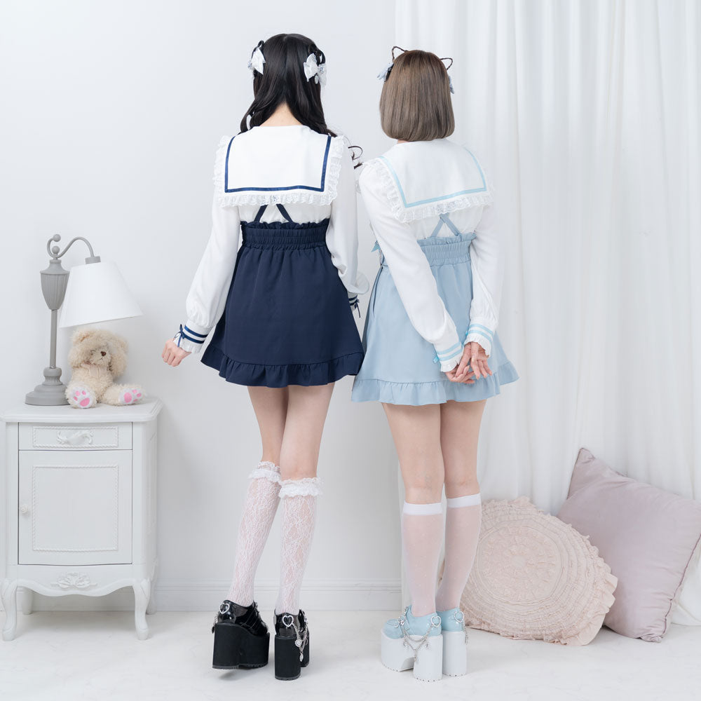 Dear My Love tailored sailor blouse