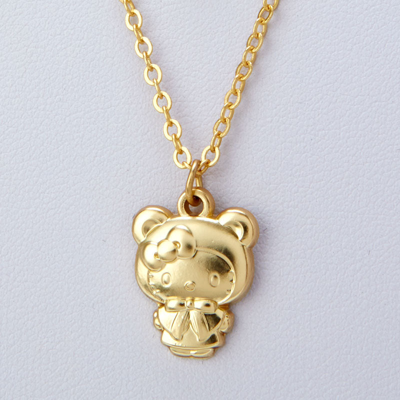 Sanrio Hello Kitty & Mimmy "Birthday" 18k gold necklace