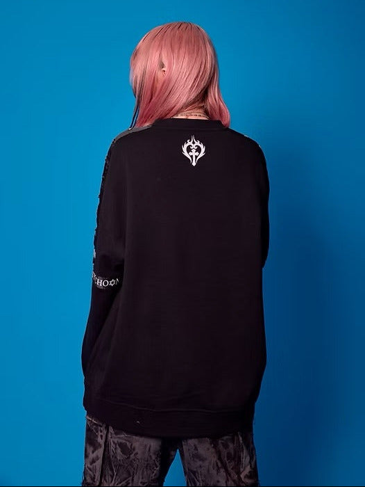 Psycho Nation x Rene collab "Gothic" black sweatshirt ~ LAST ONE!