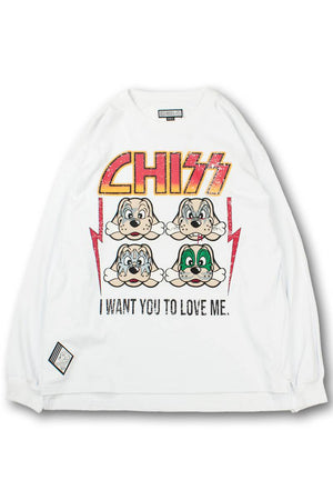 Galfy "CHISS" oversized white sweatshirt