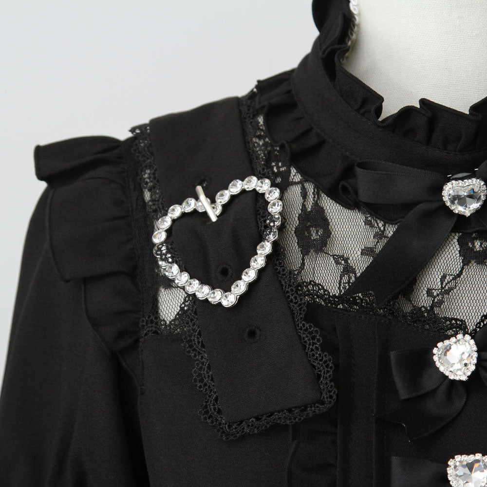 Dear My Love Heart Belt Bijou blouse