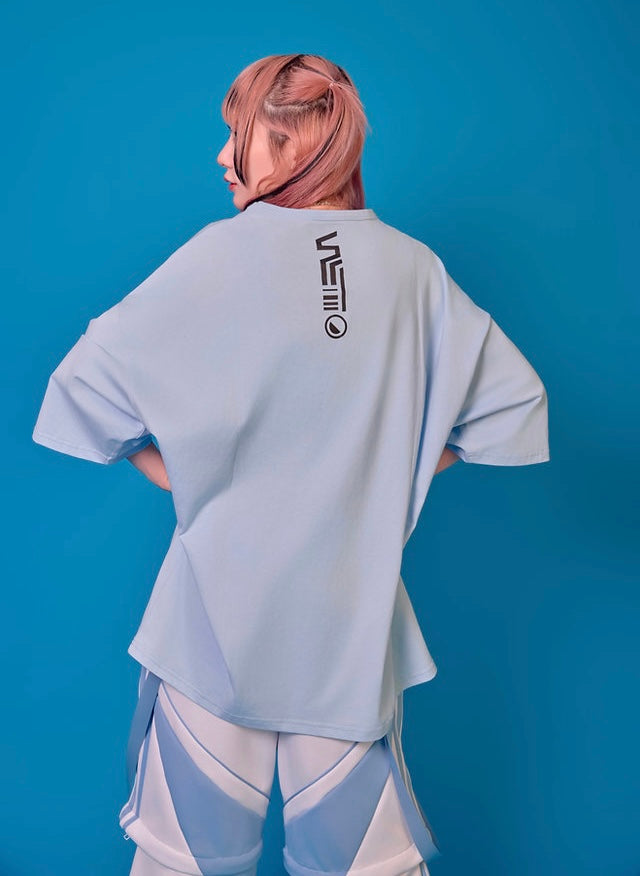 Psycho Nation x Rene "Cyberpunk" blue t-shirt ~ LAST ONE!