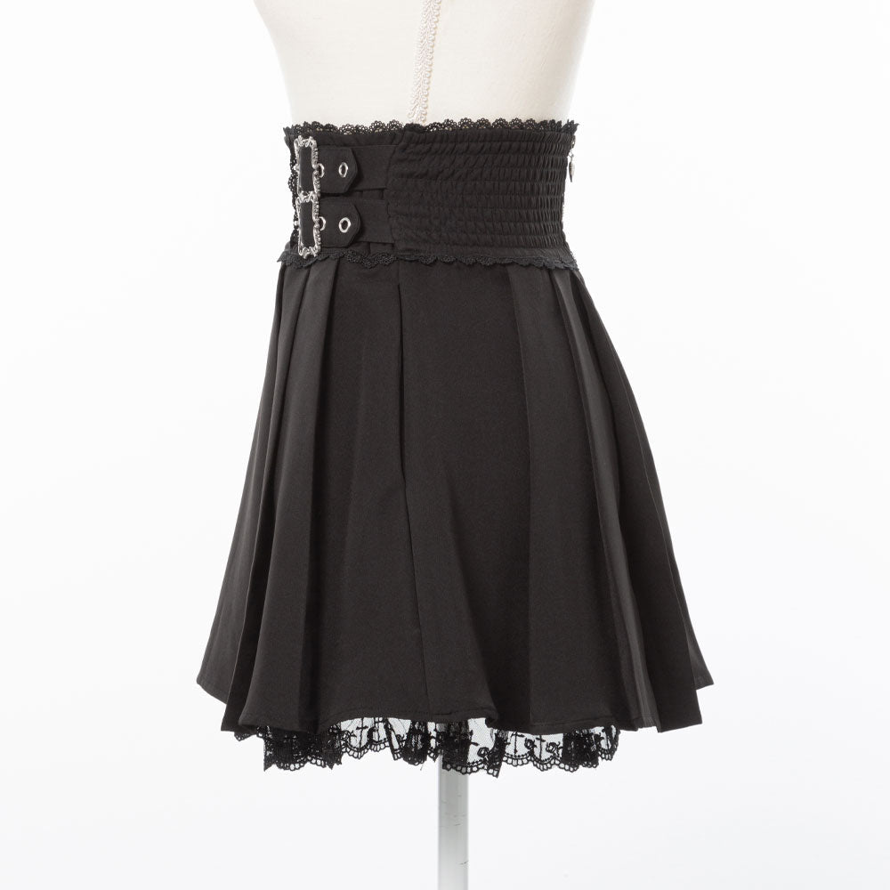 Dear My Love cross charm lace frill pleats skirt