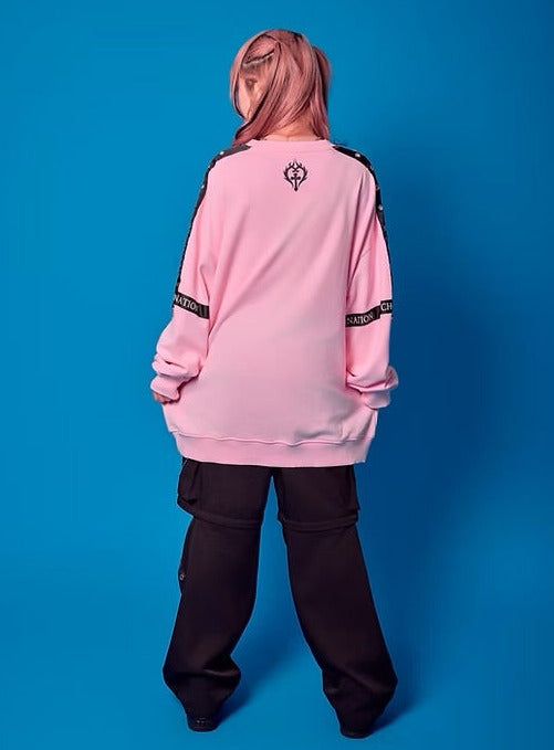 Psycho Nation x Rene collab "Gothic" pink sweatshirt