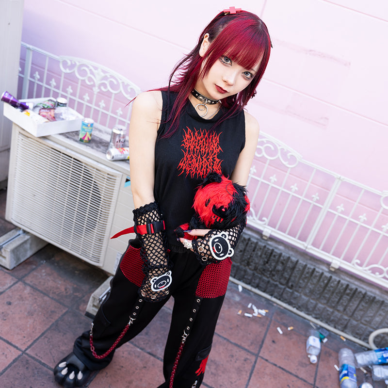ACDC RAG & Gloomy Bear dark sleeveless top