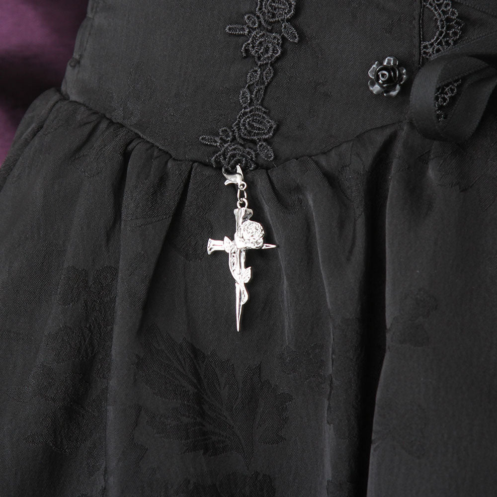 Dear My Love rose lace tiered skirt