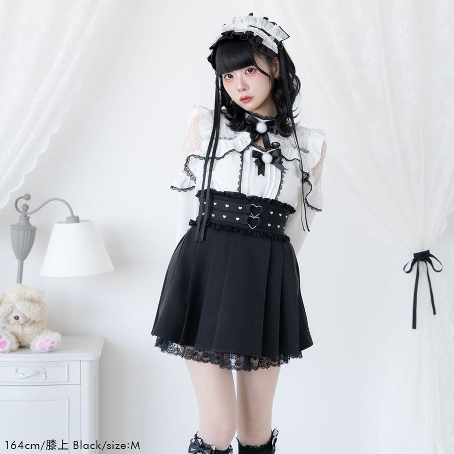 Dear My Love jirai kei heart stud skirt