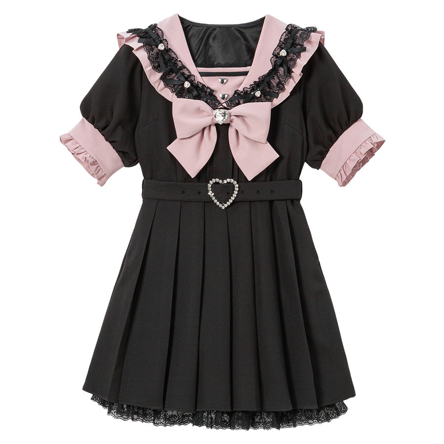 Dear My Love Whip "Lace Frill Sailor" dress