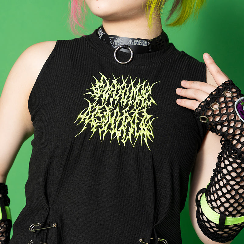 ACDC RAG & Gloomy Bear vivid sleeveless top