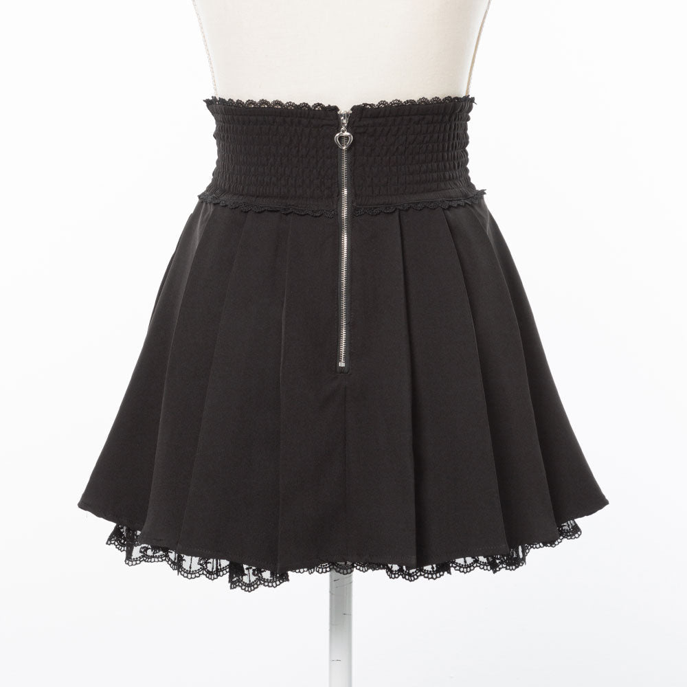 Dear My Love cross charm lace frill pleats skirt