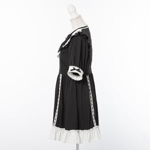 Dear My Love Whip "Lace-up Ribbon Dolly" dress