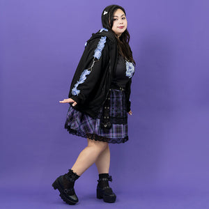 ACDC RAG “Love Punk” plus size purple skirt