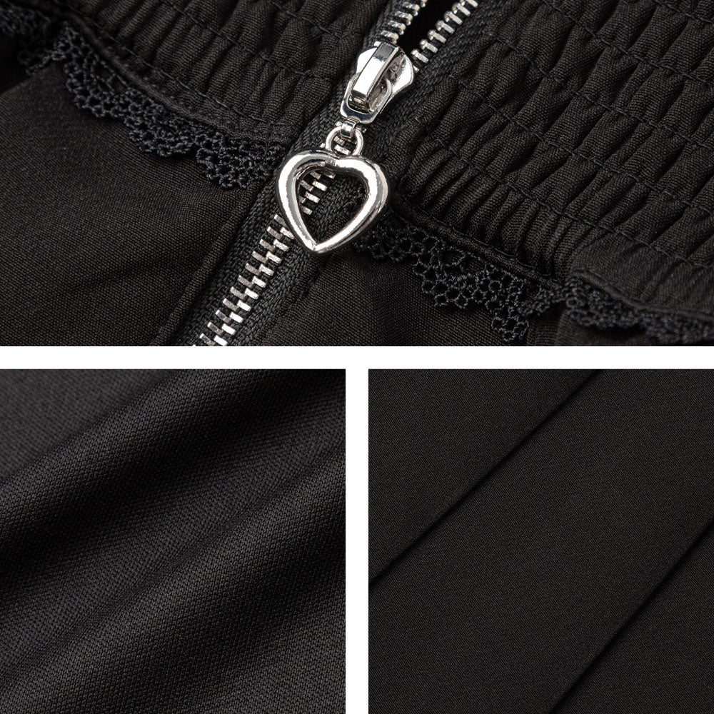 Dear My Love cross charm lace frill pleats skirt