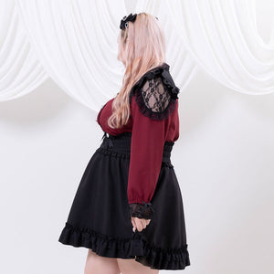 Dear My Love Whip "Lace Frill Heart Bijou" blouse