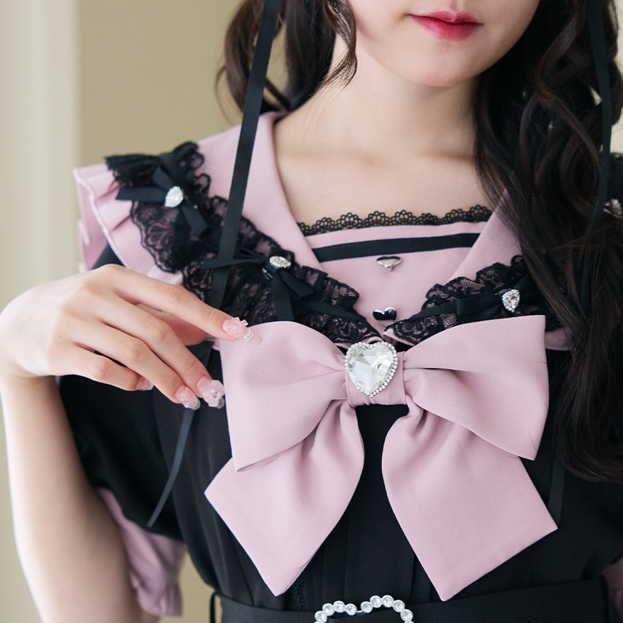 Dear My Love "Lace Frill Sailor" dress