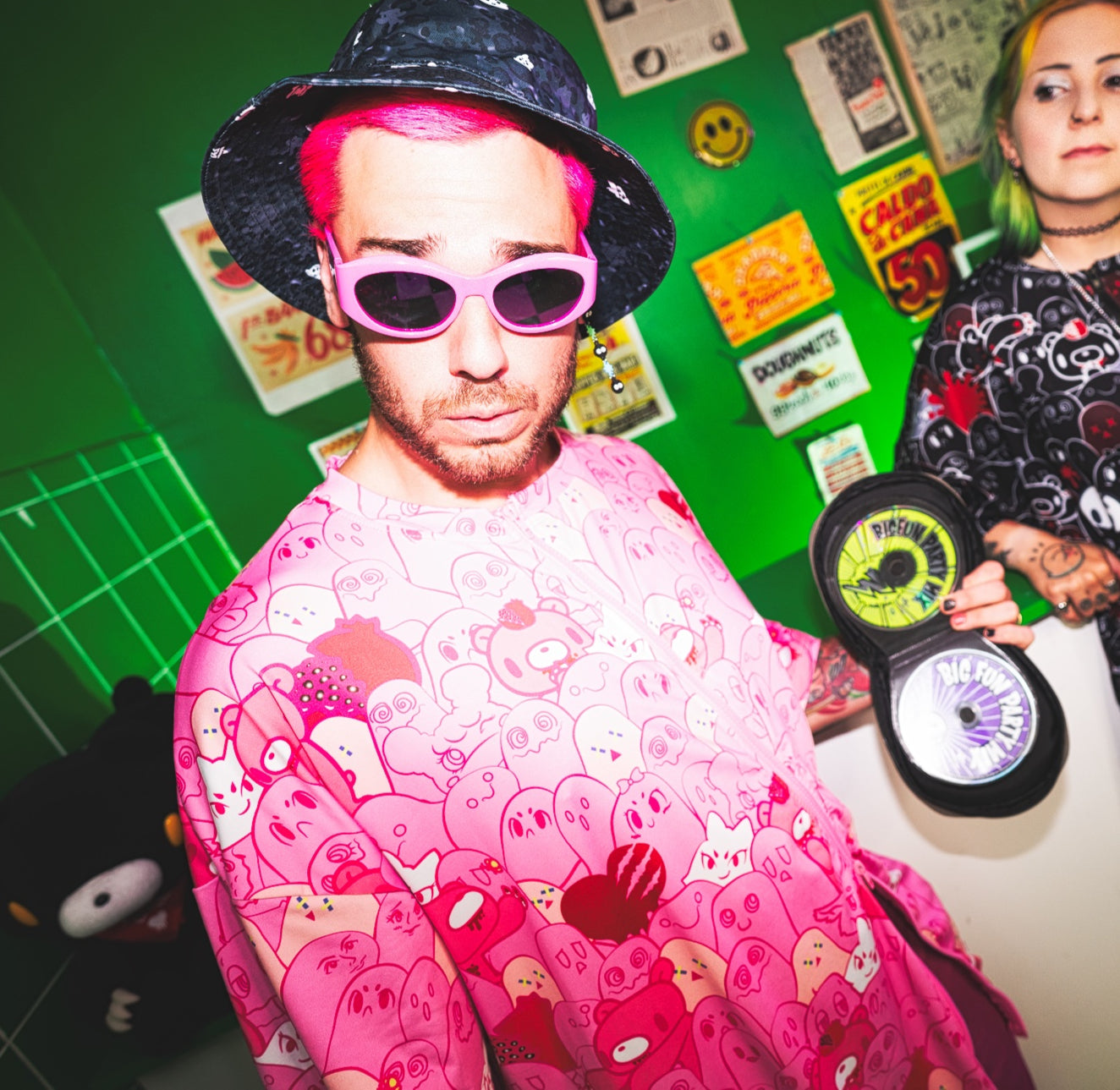 Ghost Girl Goods & Gloomy Bear collab "Ghostown" zip tee