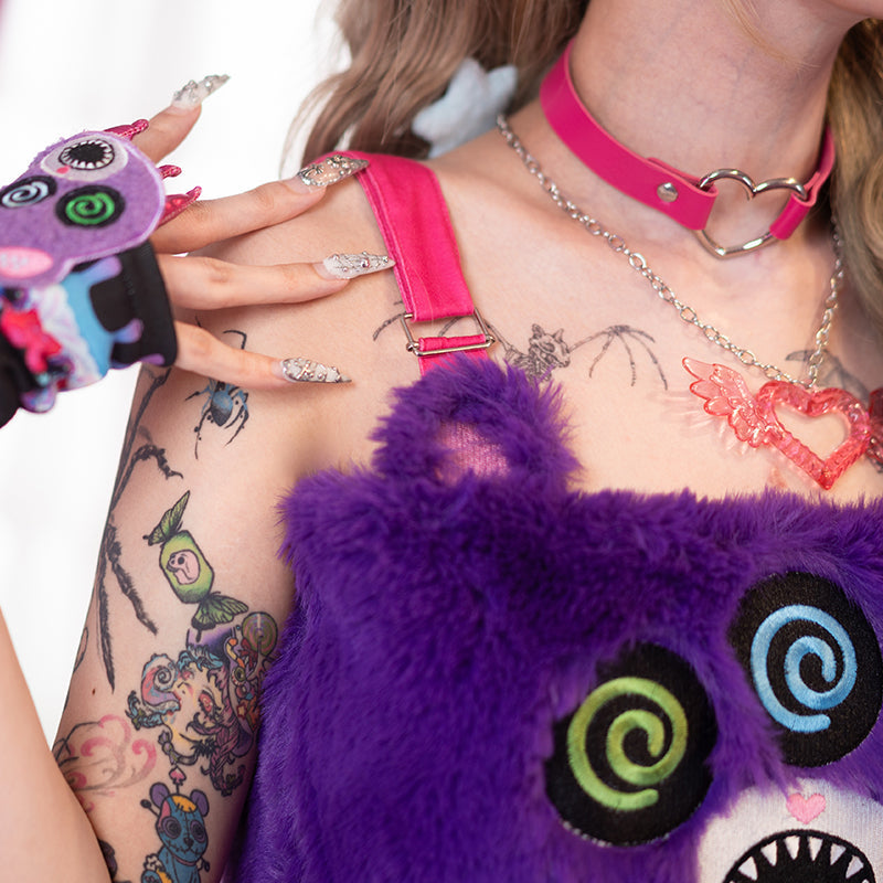 ACDC RAG Mad B-Day fluffy monster bustier