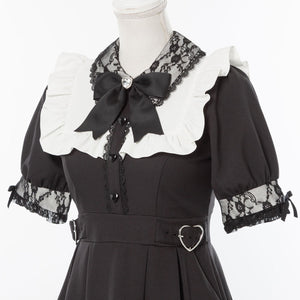 Dear My Love "Lace Layered Heart Buckle" dress