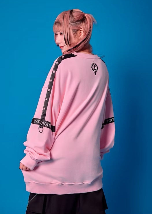 Psycho Nation x Rene collab "Gothic" pink sweatshirt