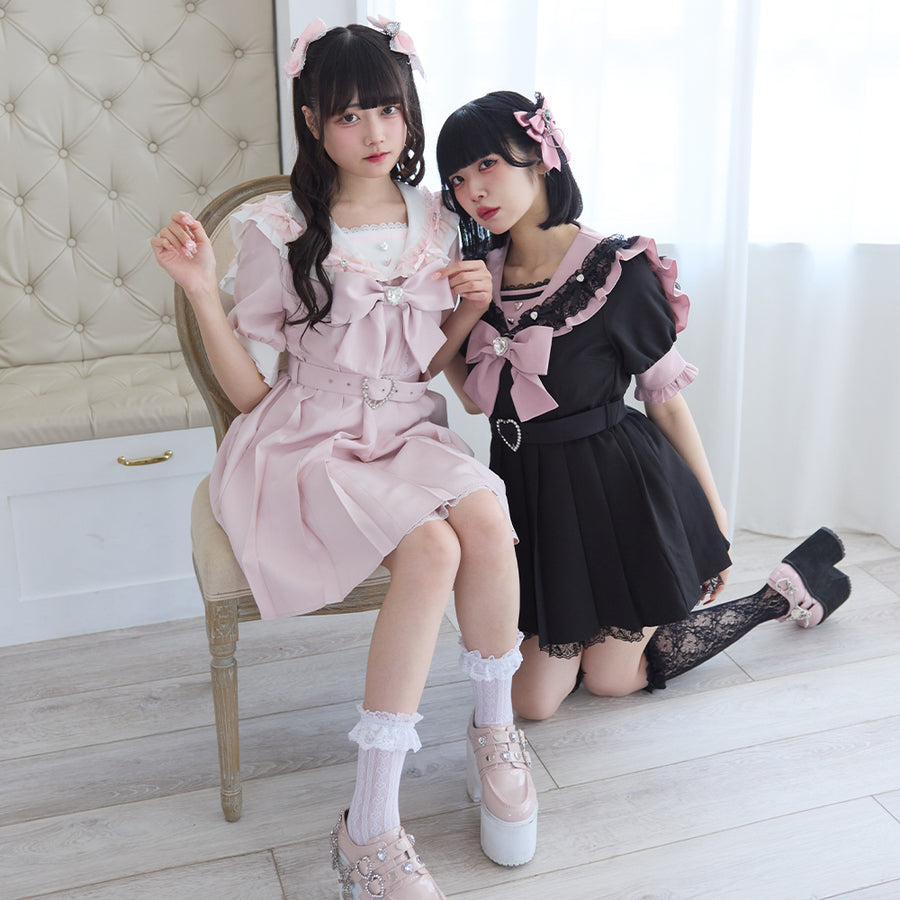 Dear My Love "Lace Frill Sailor" dress