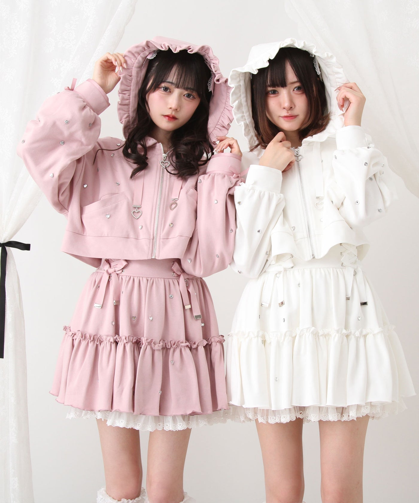 Dear My Love heart dot short hoodie