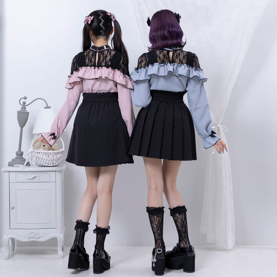 Dear My Love "Heart Choker Lace Frill" blouse