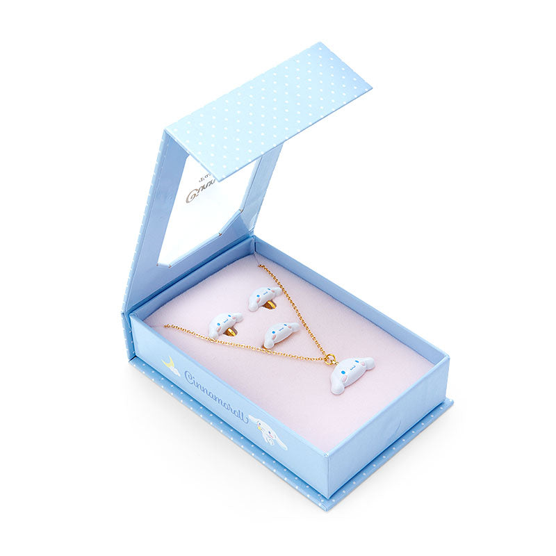 Sanrio Cinnamoroll earrings, necklace & ring gift set