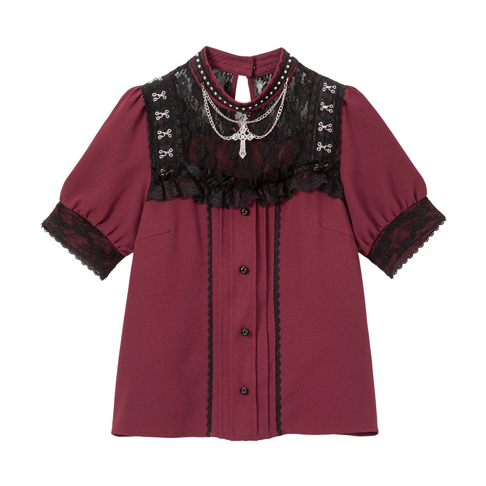 Dear My Love chain choker lace blouse