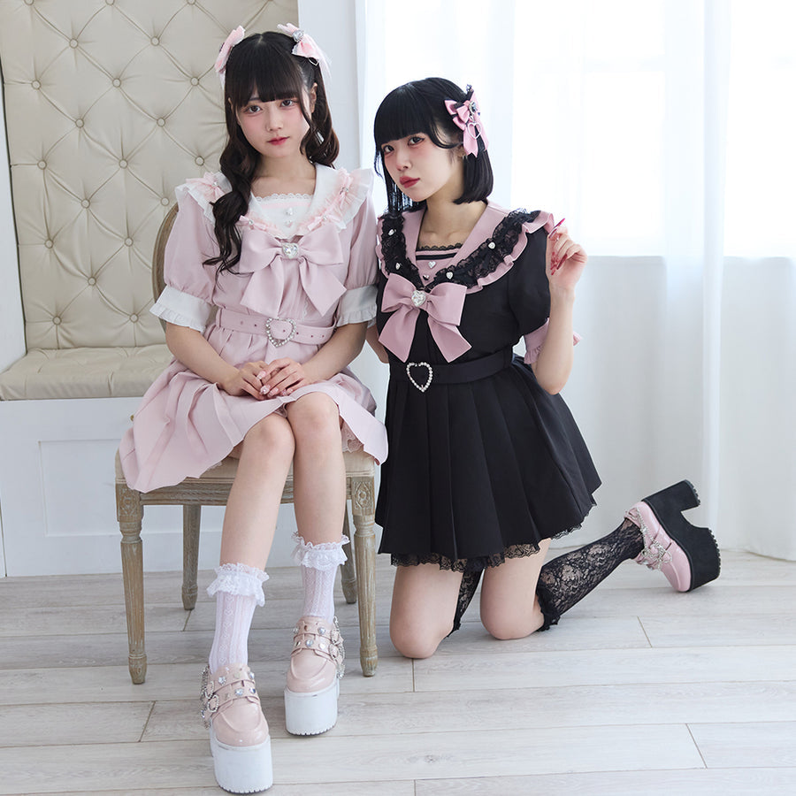 Dear My Love "Lace Frill Sailor" dress