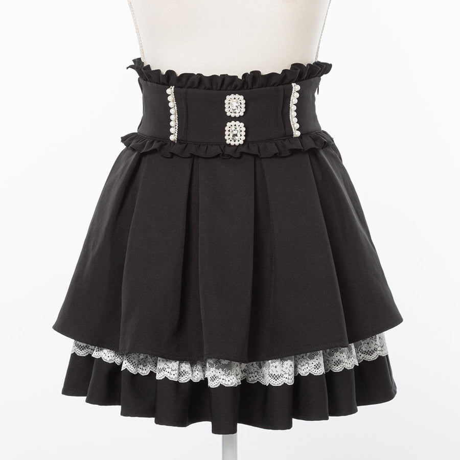 Dear My Love Whip "Pearl Bijou flared" skirt