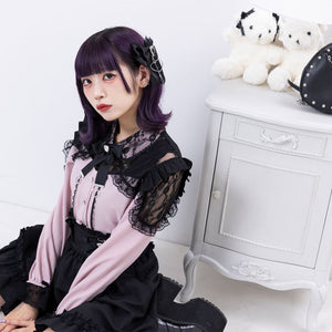 Dear My Love Whip "Lace Frill Heart Bijou" blouse