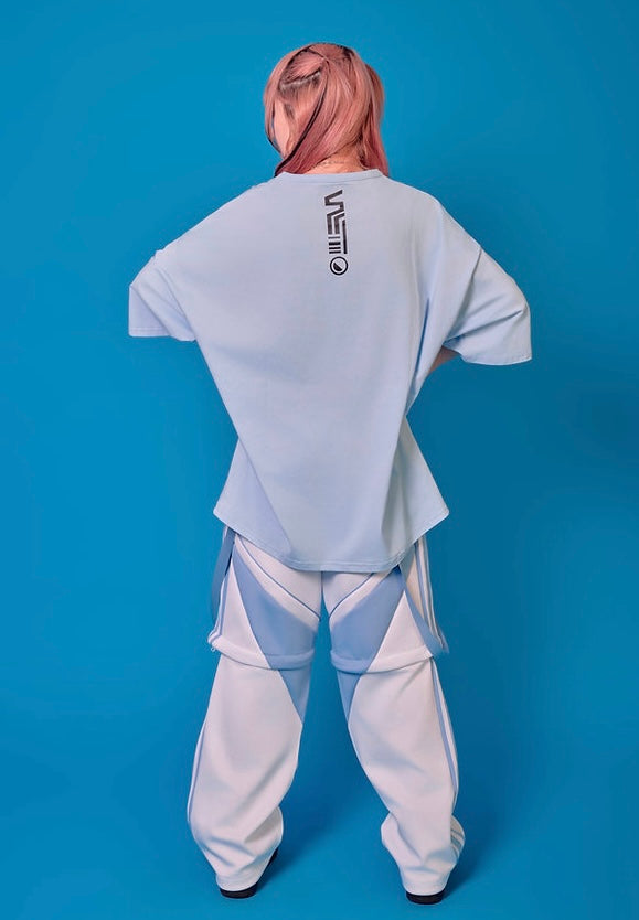 Psycho Nation x Rene "Cyberpunk" blue t-shirt ~ LAST ONE!