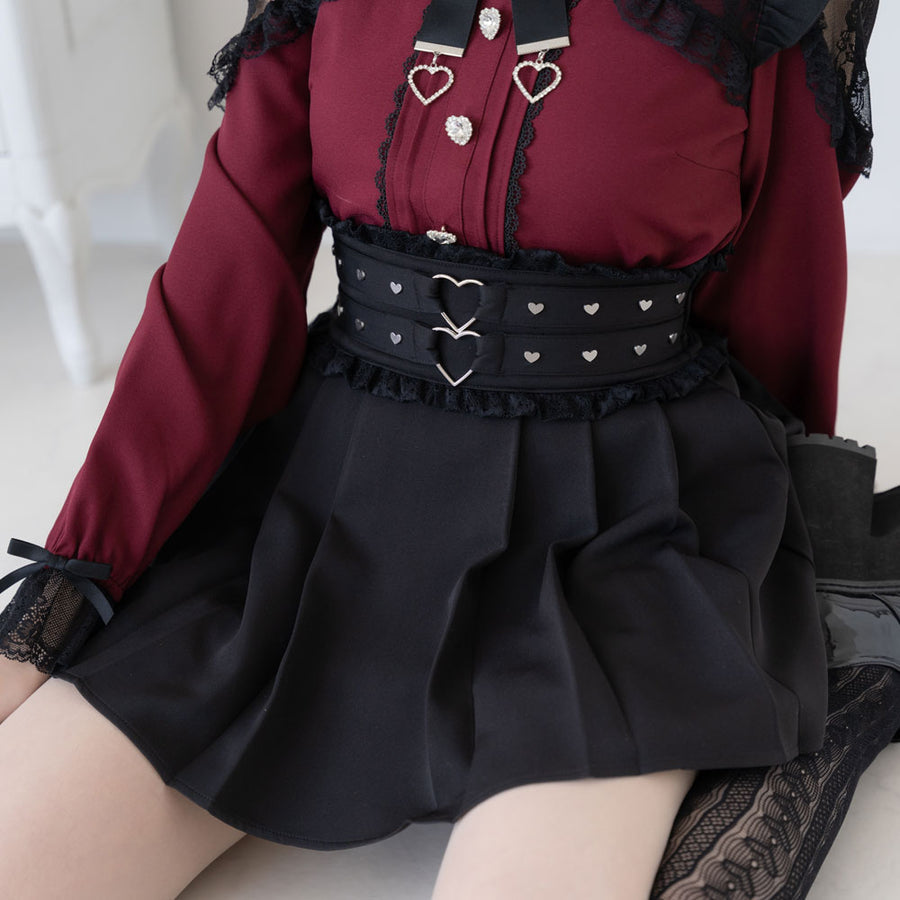 Dear My Love jirai kei heart stud skirt – Grumpy Bunny